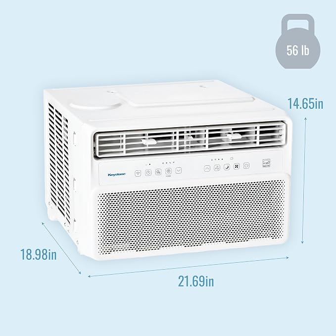 14,000 BTU Window Mounted Inverter Air Conditioner with Quiet, High Efficiency Operation and Remote, Window AC Unit for