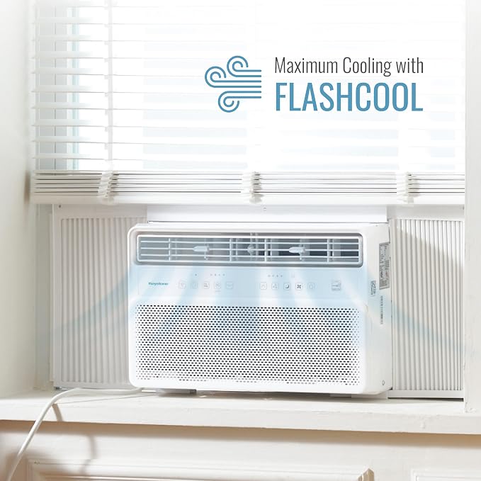 14,000 BTU Window Mounted Inverter Air Conditioner with Quiet, High Efficiency Operation and Remote, Window AC Unit for