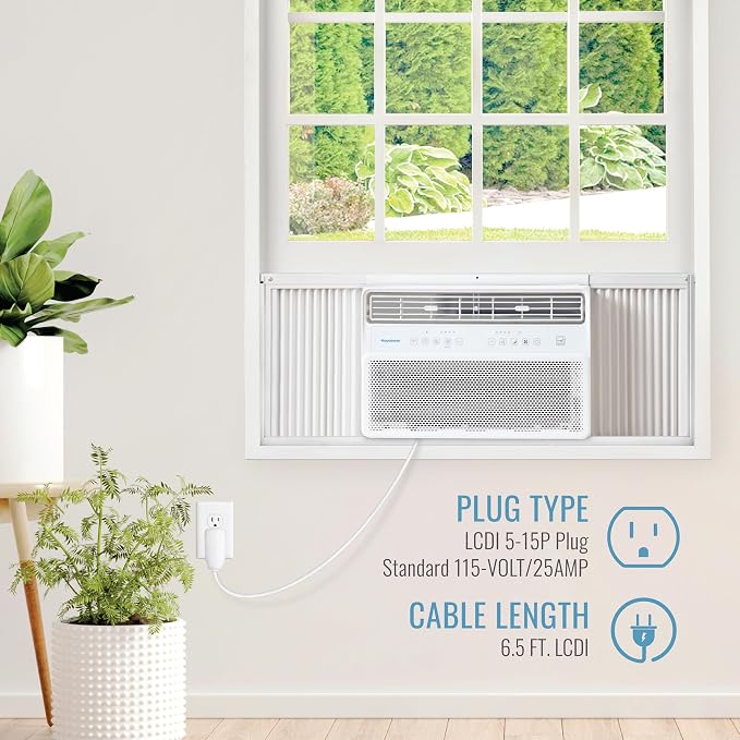 14,000 BTU Window Mounted Inverter Air Conditioner with Quiet, High Efficiency Operation and Remote, Window AC Unit for