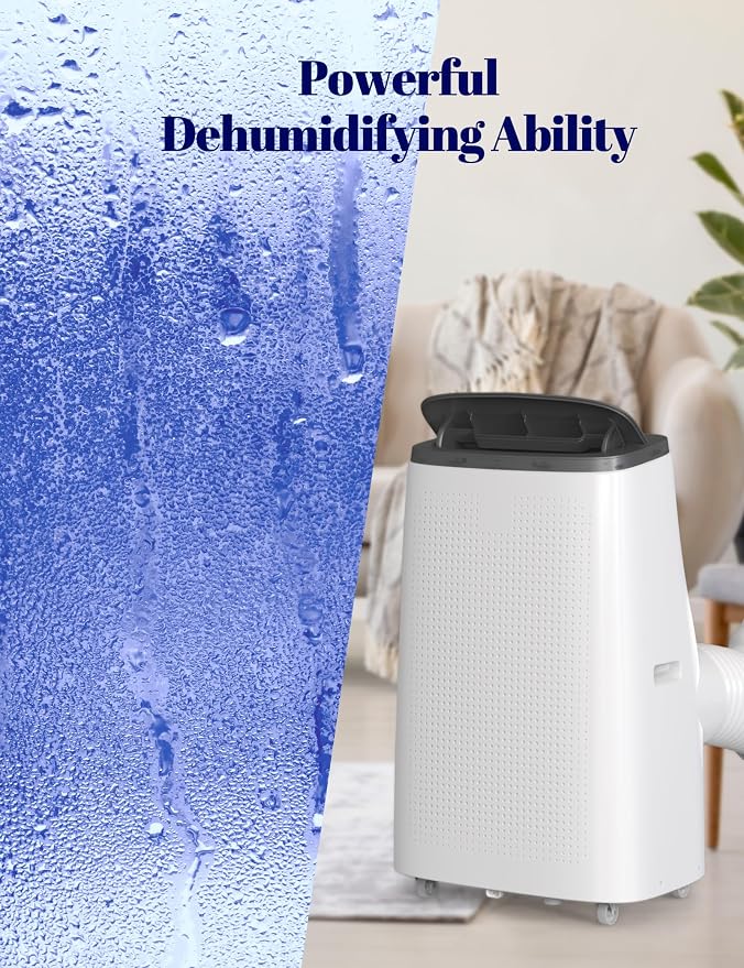 14,000 BTUs Portable Air Conditioners, 3 in-1 Portable AC Unit for Bedroom Up to 750 Sq. Ft, Stand Up Room Air Conditioner