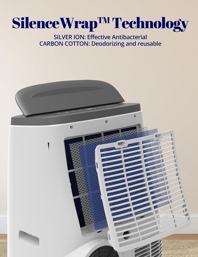 14,000 BTUs Portable Air Conditioners, 3 in-1 Portable AC Unit for Bedroom Up to 750 Sq. Ft, Stand Up Room Air Conditioner
