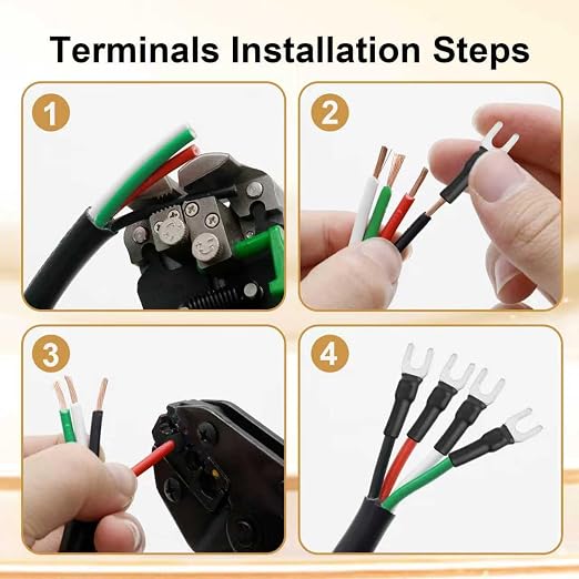 14/4 AWG Mini-Split Cable - 25FT 14 AWG 4 Conductor Control Cable 300V Stranded Oxygen-Free Pure Copper Wire for Mini Split