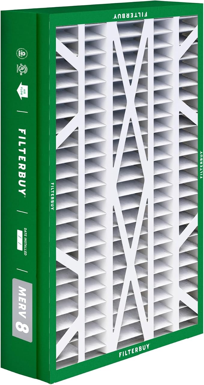 14.5x27x5 Air Filter MERV 8 Essential Dust & Allergy Defense (4-Pack), Pleated HVAC AC Furnace Filters for Trane, American