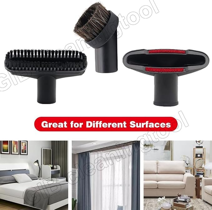 14 Pcs Household Cleaning Vacuum Cleaner Attachments Kit for Accessories with 1 1/4" Vacuum Brush Flexible Crevice