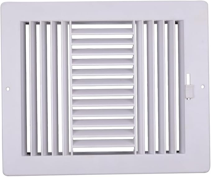 14"w X 6"h Never Rust Plastic 3-Way-Vertical Air Supply Register - HVAC Vent Duct Grille - Off White, alternate product view