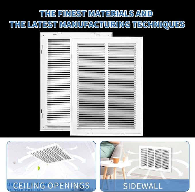 14 x 24 Return Air Grille [Duct Opening Size],Return Air Vent Cover for Wall Or Ceiling,Steel Return Air Filter Grilles