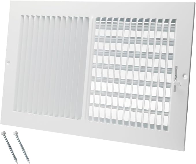 14 x 8 Inch [Duct Opening] Air Vent Covers for Wall or Ceiling - High Airflow 2 Way Steel Ventilation