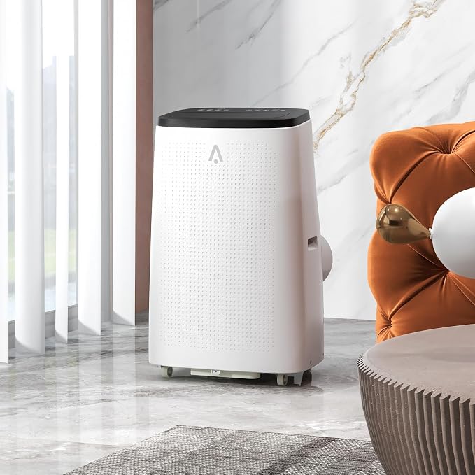 14000 BTU Portable Air Conditioner, 3 IN 1 AC Unit Cools Up to 750 Sq.Ft, Cooling Dehumidifier Fan, Auto Swing, 24H Timer