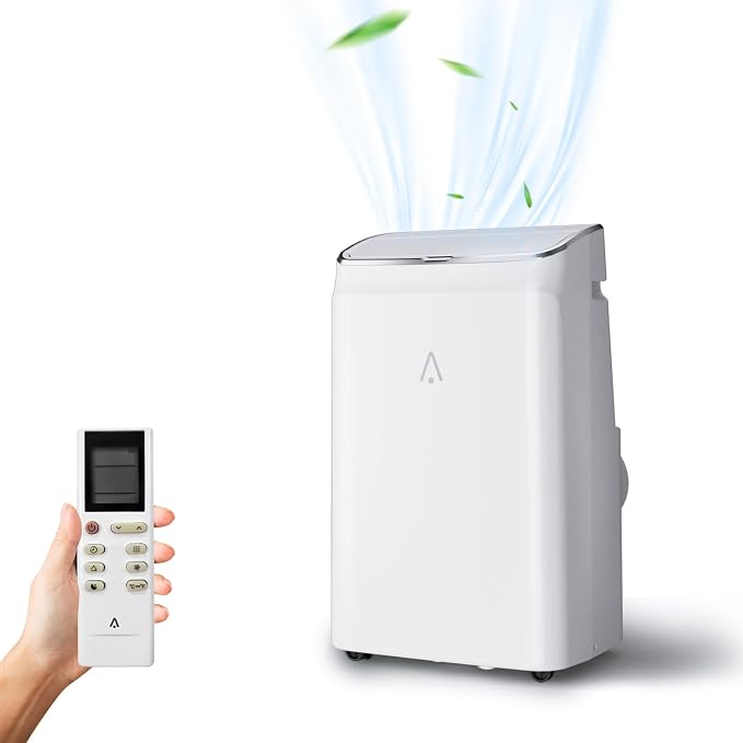 14000 BTU Portable Air Conditioner - 3-in-1 Cooling, Dehumidifier & Fan - Quiet Operation, Remote, 24H Timer, Window Kit