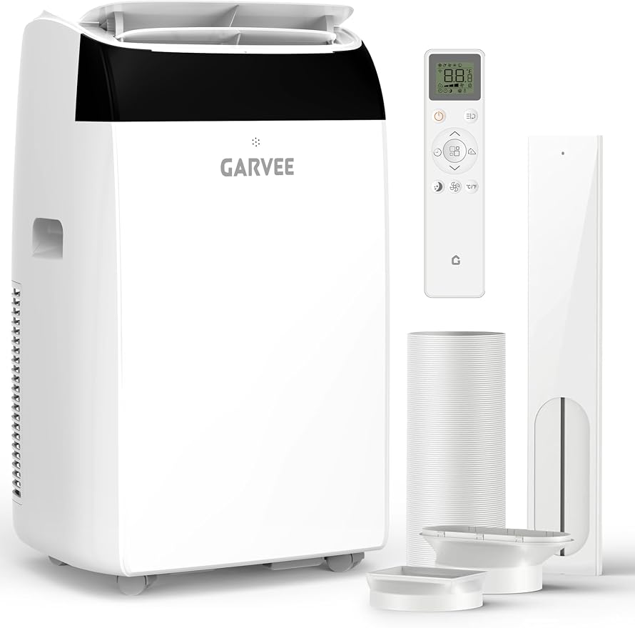 14000 BTU Portable Air Conditioner with Follow Me Function, 3-in-1 AC Includes Remote & Full Window Kit, Cools Areas Up to