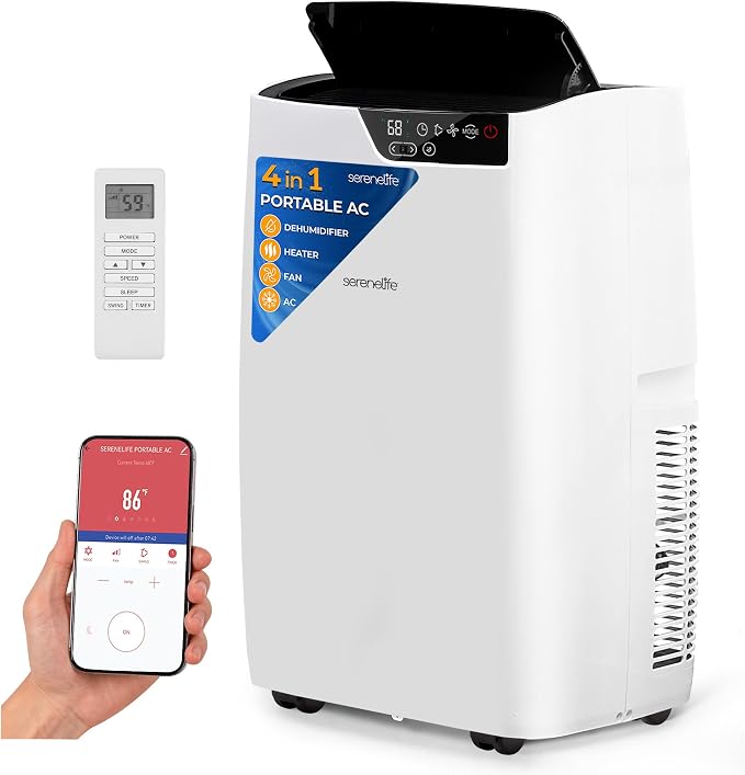 14000 BTU Portable Air Conditioner with Heating Function, 4-in-1 Standing AC for Room Up to 500 Sq. Ft. with Touch Control