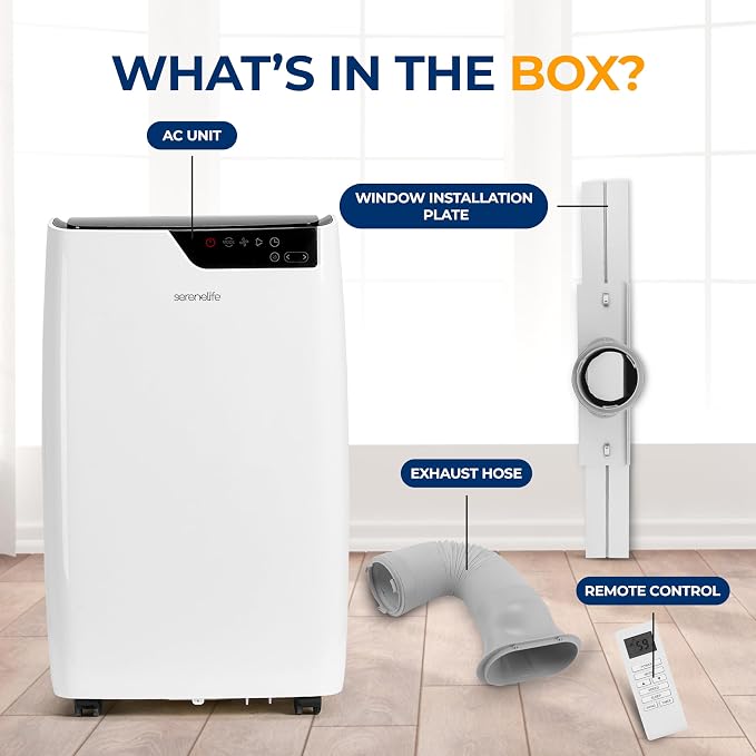 14000 BTU Portable Air Conditioner with Heating Function, 4-in-1 Standing AC for Room Up to 500 Sq. Ft. with Touch Control