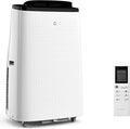 14000 BTU Portable Air Conditioner with White Body and Black Top Cover, Cooling, Dehumidifying, and Fan Features, Suitable
