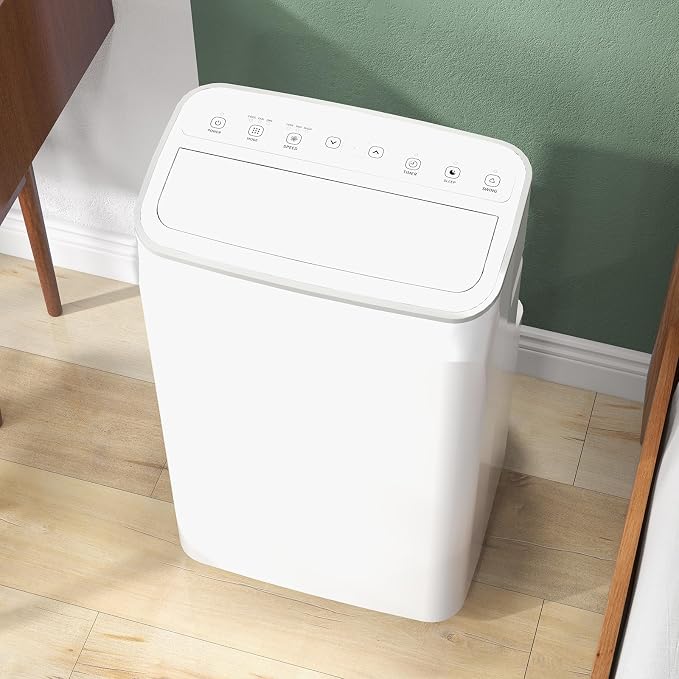 14000 BTU Portable Air Conditioners, 3-in-1 Quiet AC Unit with Cooling Dehumidifier Fan, Easy Mobility Remote Control