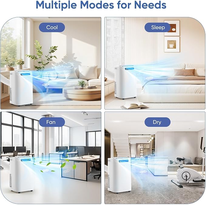 14000 BTU Portable Air Conditioners,Cools Up to 700 Sq.Ft,Portable AC Unit with Remote