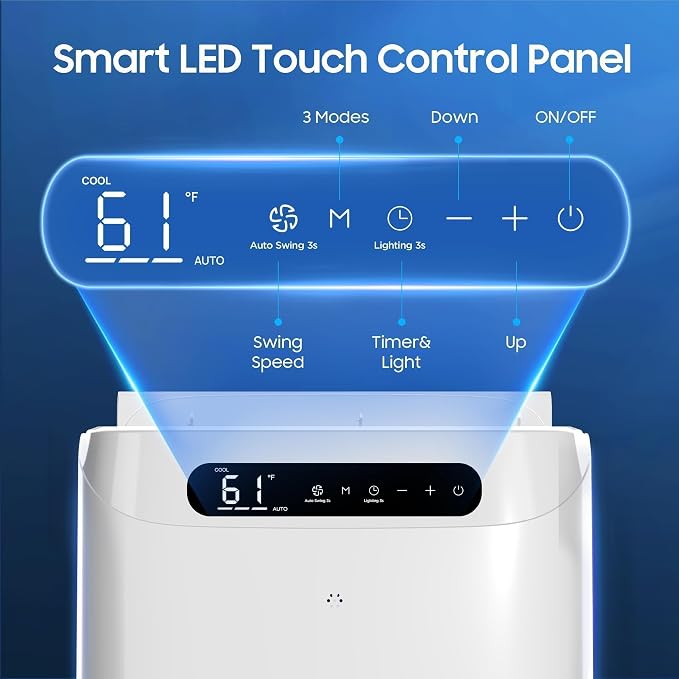 14000 BTU Portable Air Conditioners,Cools Up to 700 Sq.Ft,Portable AC Unit with Remote
