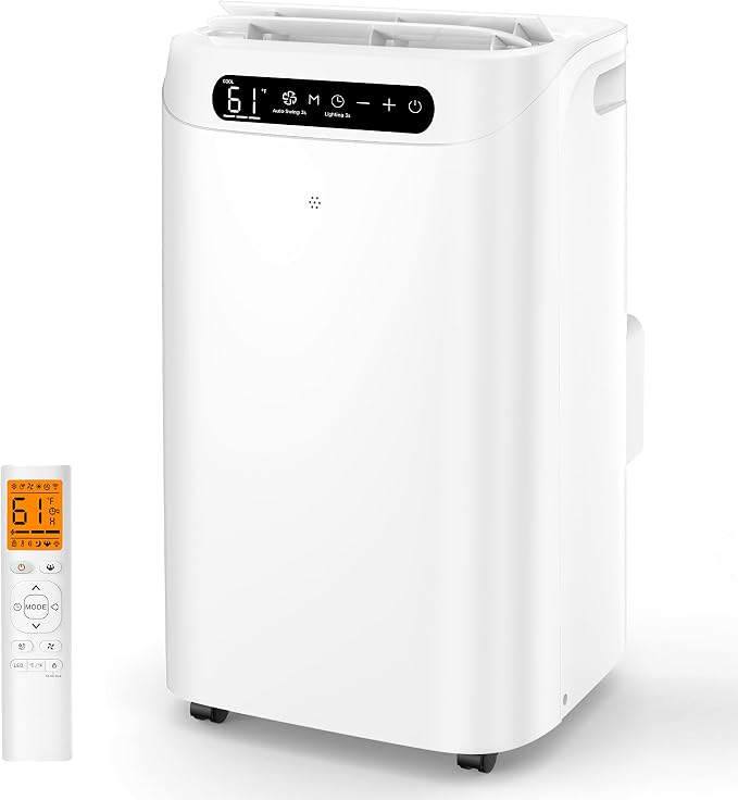 14000 BTU Portable Air Conditioners, Remote Control, 3 in 1 Free Stand Smart Cooling Portable AC Unit with Dehumidifier, Fan