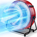 14000CFM Heavy Duty Industrial Drum Fan, 30 Inch High Velocity Floor Fan with 360° Tilt, 2 Casters,Handle,3 Speeds 550W