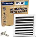 14x14 Inch (Duct Opening) Aluminum 1-Way Air Flow Vent – HVAC Vent Cover for Wall or Ceiling – Quiet HVAC Wall
