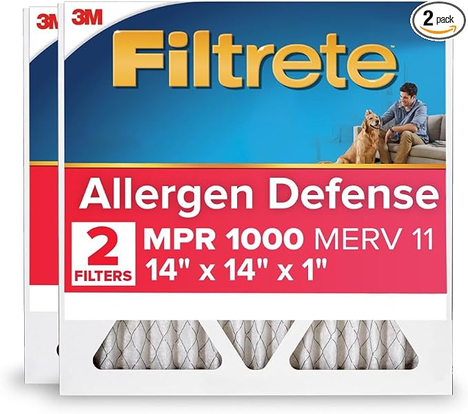 14x14x1 AC Furnace Air Filter, MERV 11, MPR 1000, Micro Allergen Defense, product image