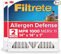 14x14x1 AC Furnace Air Filter, MERV 11, MPR 1000, Micro Allergen Defense, product image