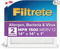 14x14x1 AC Furnace Air Filter, MERV 12, MPR 1500, CERTIFIED asthma & allergy friendly, product image