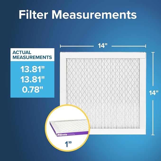 14x14x1 AC Furnace Air Filter, MERV 12, MPR 1500, CERTIFIED asthma & allergy friendly, alternate product view 2