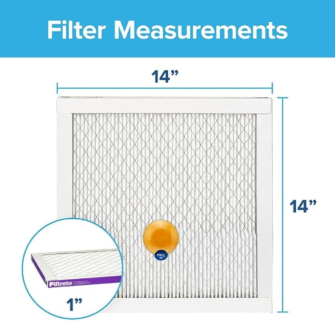 14x14x1 AC Furnace SMART Air Filter, MERV 12, MPR 1500, Track Filter Life With Bluetooth Enabled Sensor, CERTIFIED asthma &