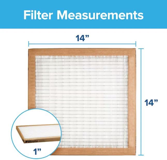 14x14x1 Air Filter, MERV 5 HVAC AC Furnace Filter Replacement, 6-Pack (Actual Size 13.81x13.81x0.88 in), alternate product