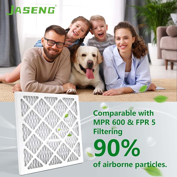 14x14x1 Air Filters, MERV 8 Pleated HVAC Furnace Filters (2-Pack) - Dust Defense, MPR 600 - exact dimensions