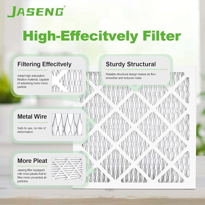 14x14x1 Air Filters, MERV 8 Pleated HVAC Furnace Filters (6-Pack) - Dust Defense, MPR 600 - exact dimensions