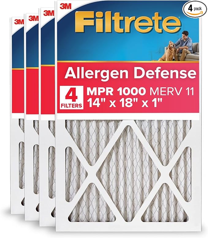 14x18x1 AC Furnace Air Filter, MERV 11, MPR 1000, Micro Allergen Defense, product image