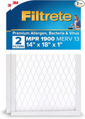 14x18x1 AC Furnace Air Filter, MERV 13, MPR 1900, Premium Allergen, Bacteria & Virus Filter, product image