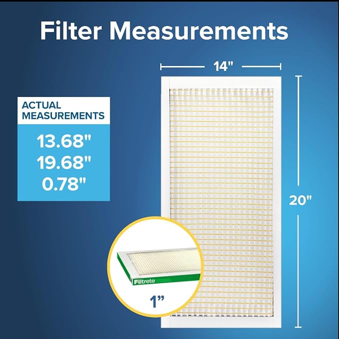 14x20x1 AC Furnace Air Filter, MPR 700, MERV 8, Tough on Pollen, Easy on Airflow, alternate product view 2