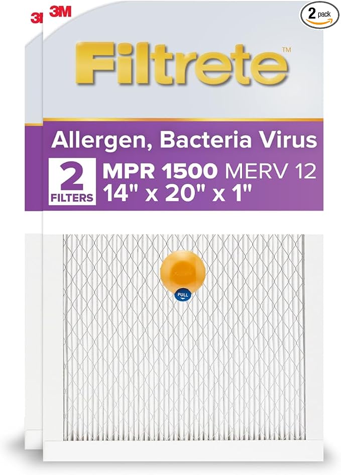14x20x1 AC Furnace SMART Air Filter, MERV 12, MPR 1500, Track Filter Life With Bluetooth Enabled Sensor, CERTIFIED asthma &