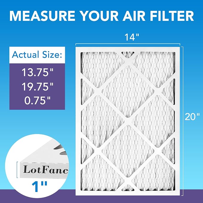 14x20x1 Air Filter MERV 11 4-Pack, Electrostatic Pleated AC Furnace Air Filter, Captures Dust, Smog & Pet, alternate view 2