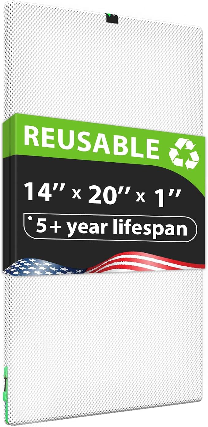14x20x1 Air filter, Washable and Reusable Air Filter 14x20x1 for AC HVAC Furnace, product image