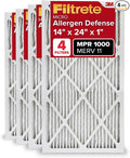 14x24x1 AC Furnace Air Filter, MERV 11, MPR 1000, Micro Allergen Defense, product image
