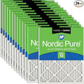 14x24x1 (Actual Size: 13 3/4 x 23 3/4 x 3/4) Pleated Air Filters MERV 13 Plus Carbon 24 Pack, product image