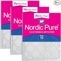 14x24x1 (Actual Size: 13 3/8 x 23 3/8 x 3/4) Tru Mini Pleat MERV 12 AC Furnace Air Filters – 2.5X More Media for