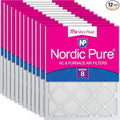 14x24x1 (Actual Size: 13 3/8 x 23 3/8 x 3/4) Tru Mini Pleat MERV 8 AC Furnace Air Filters - 2.5X More Media for