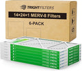 14x24x1 Air Filter 6 Pack, Durable MERV 8 Pleated Home HVAC AC Furnace Filters, Lightweight Compact Air Conditioner Filter