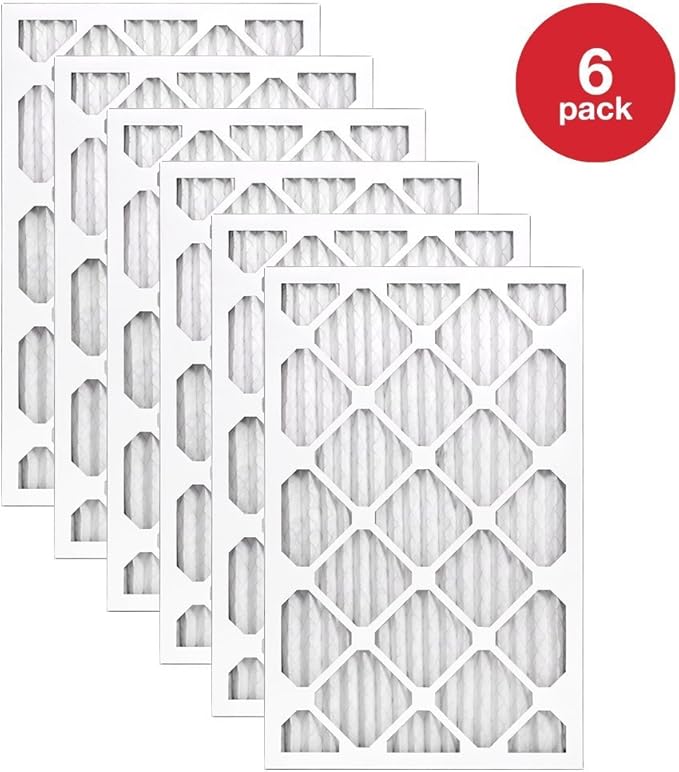 14x24x1 Furnace Filter MERV 11 PREMIUM ALLERGY Pleated Furnace Air Filter - Made in the USA - Box of 6 by WICKED CLEAN AIR.
