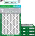 14x24x2 Air Filter MERV 8 Essential Dust & Allergy Defense (4-Pack), Electrostatic Pleated HVAC AC Furnace Filters