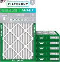 14x24x2 Air Filter MERV 8 Essential Dust & Allergy Defense (6-Pack), Electrostatic Pleated HVAC AC Furnace