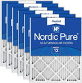 14x25x1 (13 1/2 x 24 1/2 x 3/4) Pleated MERV 12 Air Filters 6 Pack, product image