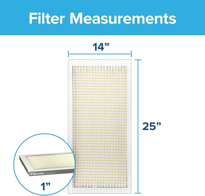 14x25x1 AC Furnace Air Filter, MERV 5, MPR 300, Capture Unwanted Particles, alternate product view 2