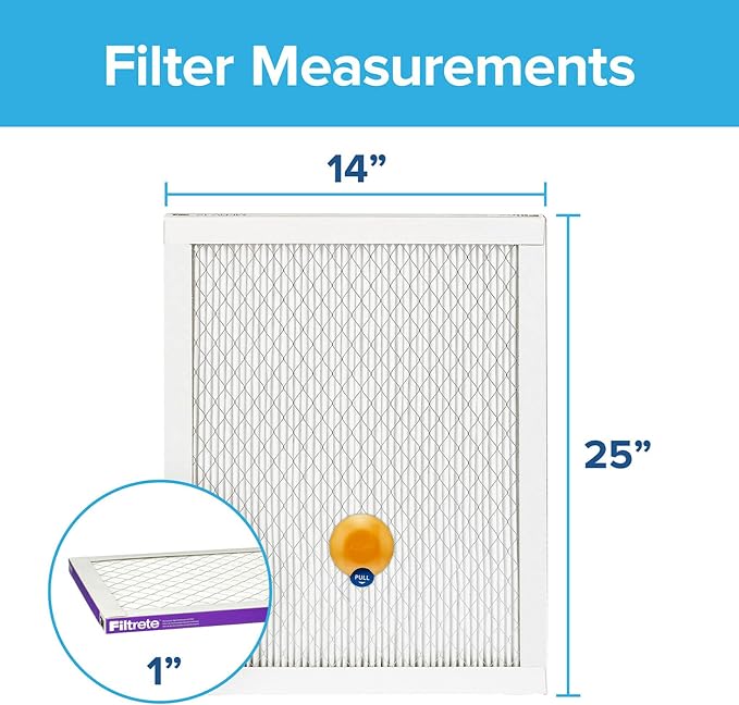 14x25x1 AC Furnace SMART Air Filter, MERV 12, MPR 1500, Track Filter Life With Bluetooth Enabled Sensor, CERTIFIED asthma &