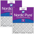 14x25x1 (Actual Size: 13 1/2 x 24 1/2 x 3/4) Pleated MERV 8 Air Filters 2 Pack, product image