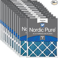 14x25x1 (Actual Size: 13 1/2 x 24 1/2 x 3/4) Pleated MERV 7 Air Filters 24 Pack